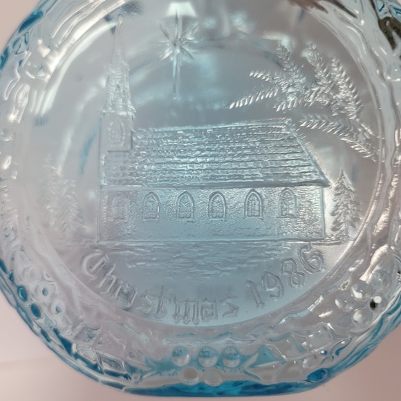 VTG Wheaton Village Christmas 1986 Glass Decanter Handmade Holiday Decor - Picture 6 of 11